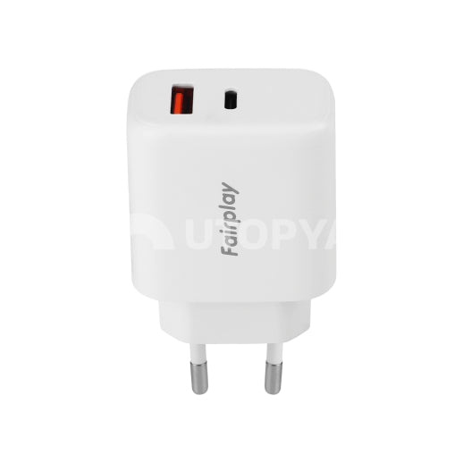 Chargeur FAIRPLAY 65W 2 ports (USB-A + USB-C)
