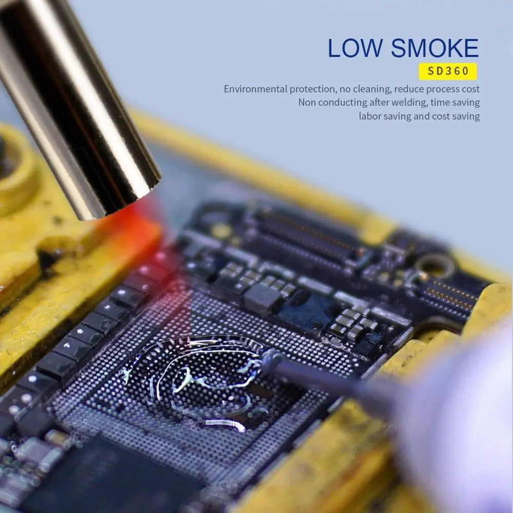 Flux de soudure avec seringue et poussoir Mechanic SD360 Transparent