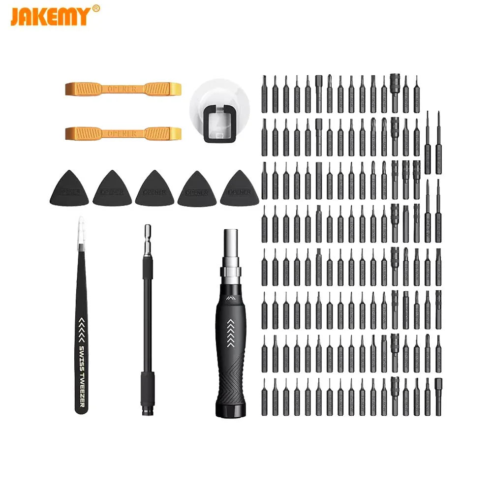 Kit Tournevis de Précision Jakemy JM-8183 avec Outils d'Ouverture et Pince (145 en 1)