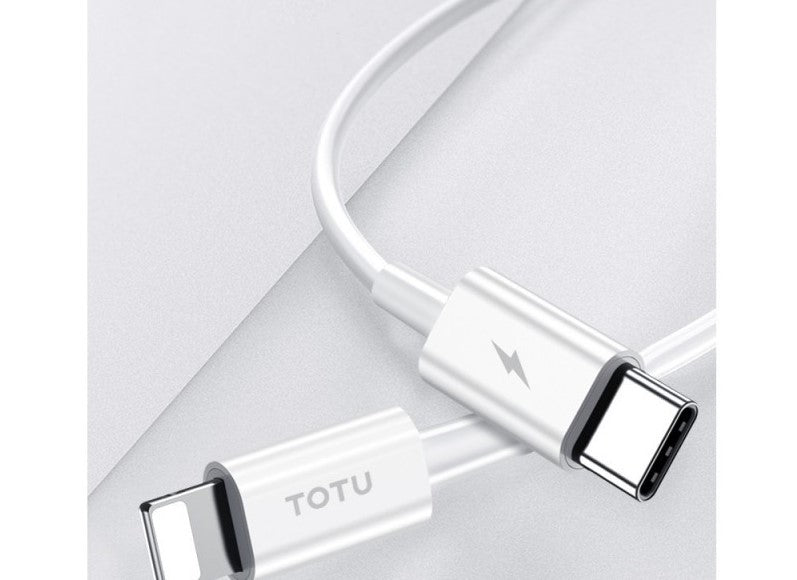 Câble USB-C / lightning 20W blanc 1M TOTU