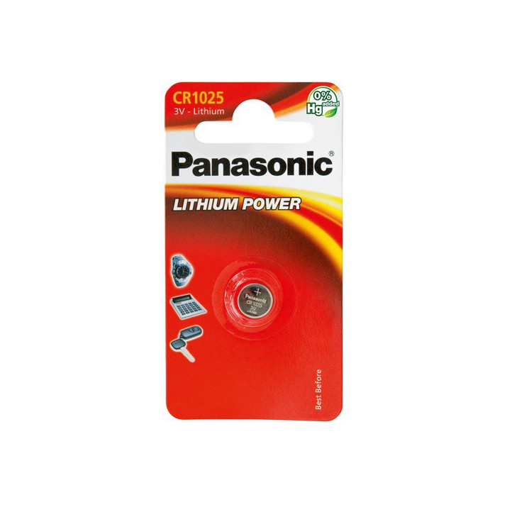 Pile CR1025 Panasonic Bouton Lithium 3V