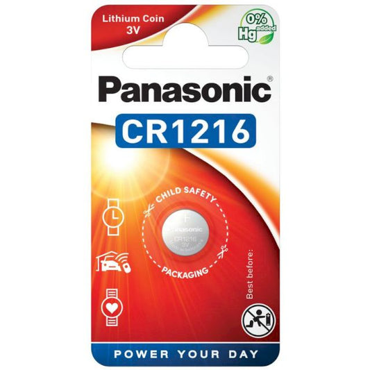 Pile CR1216 Panasonic Bouton Lithium 3V