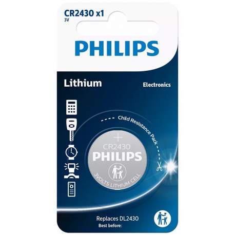 Pile CR2430/DL2430 Philips Bouton Lithium 3V