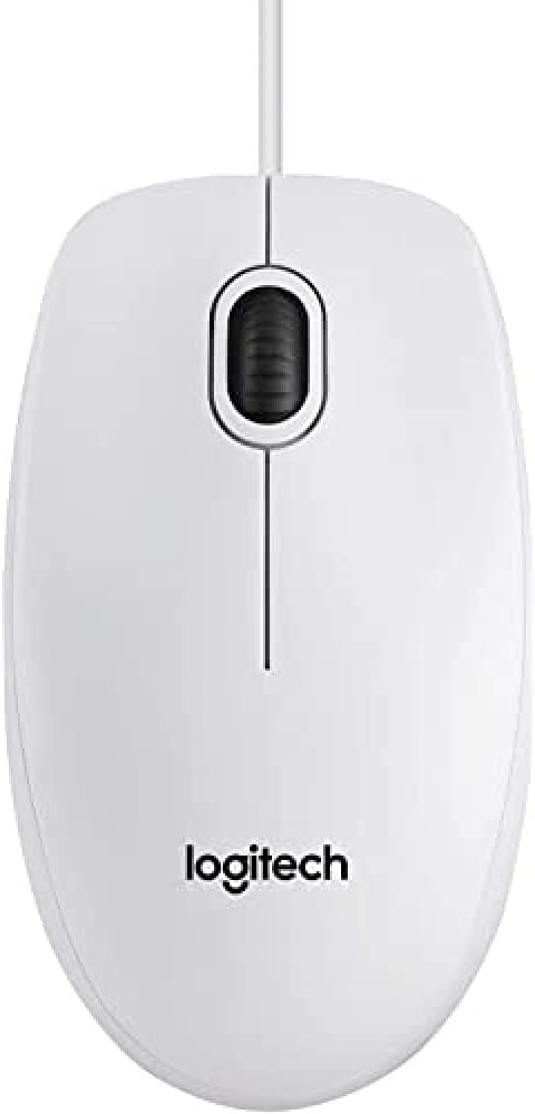 Souris Logitech B100 Optique fil USB Blanche