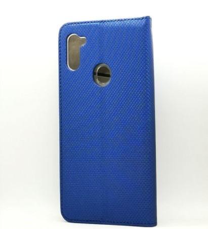 Etui simili cuir bleu silicone intégrée Samsung Galaxy A11 - boxmobile.fr