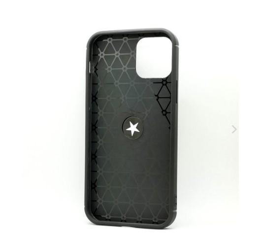 Coque silicone bague+aimant integrée noir Iphone 12/12 PRO (6,1") - boxmobile.fr