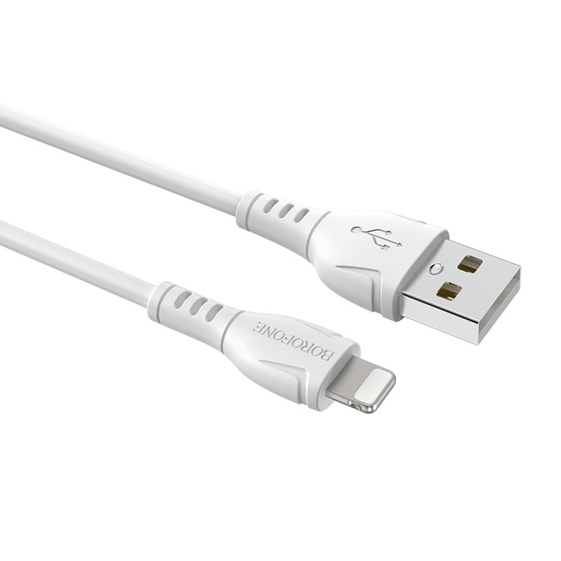 BOROFONE CÂBLE BLANC BX14 LIGHTNING 1 M CHARGE/ SYNC 2.4A