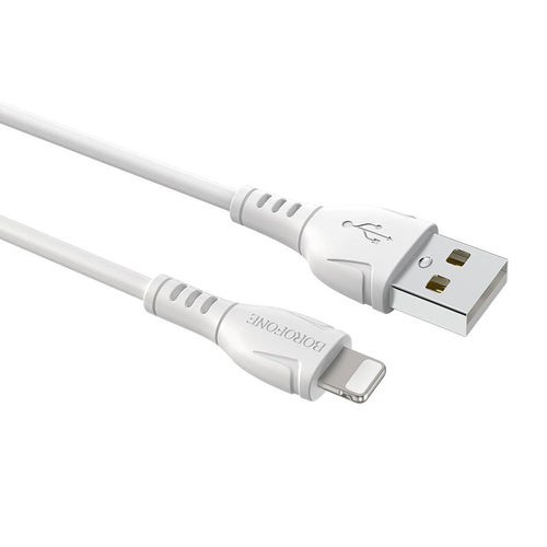 BOROFONE CÂBLE BLANC BX14 LIGHTNING 1 M CHARGE/ SYNC 2.4A