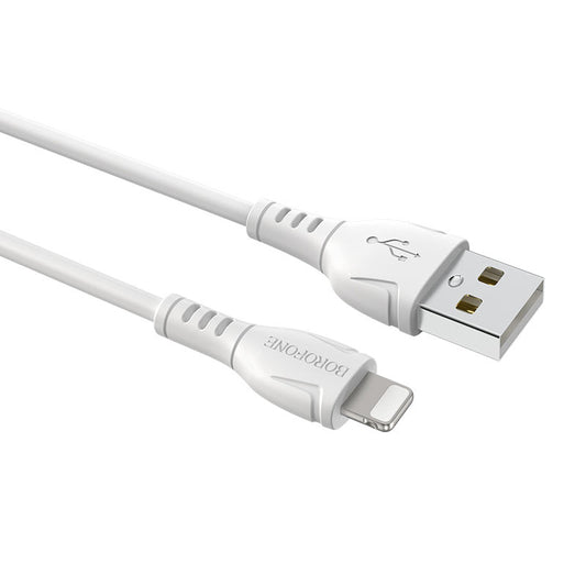BOROFONE CÂBLE BLANC BX14 LIGHTNING 1 M CHARGE/ SYNC 2.4A